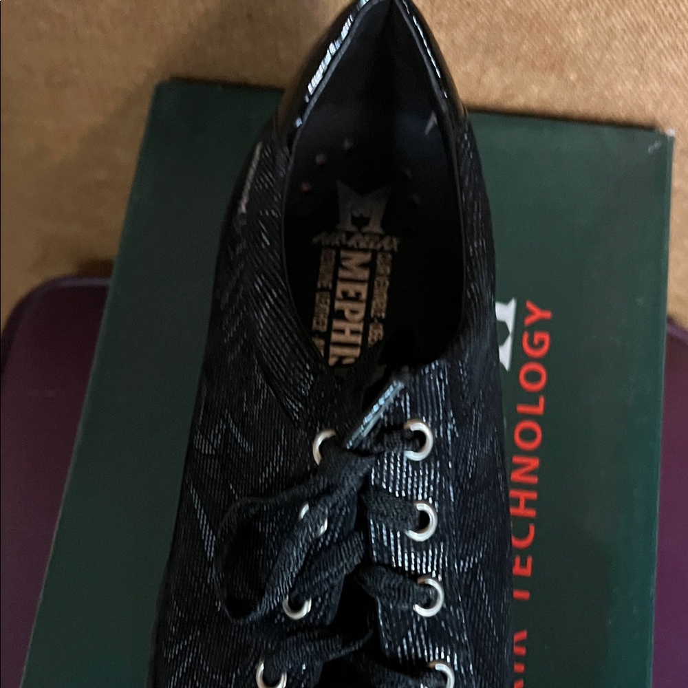 Mephisto Black Textured Sneakers - Picture 6 of 6